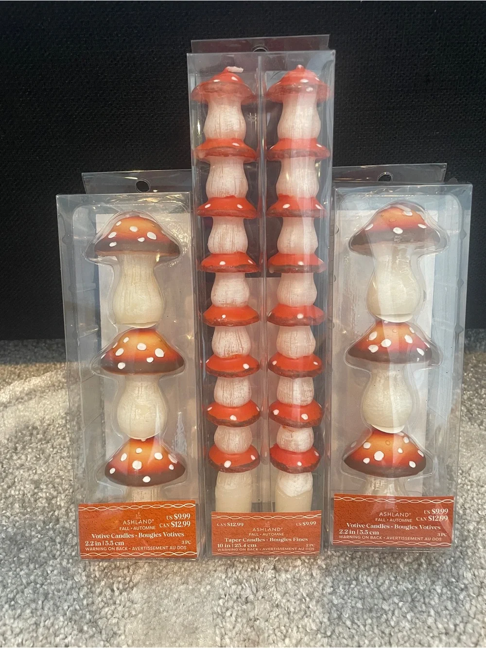 Ashland Red Mushroom Votive Candles and Tapered Candles
